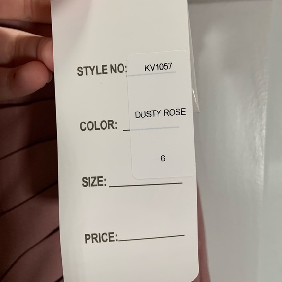 Cinderella Divine Bridesmaids Dress Women's 6 Rose Sweetheart Neckline Slit - Picture 4 of 14